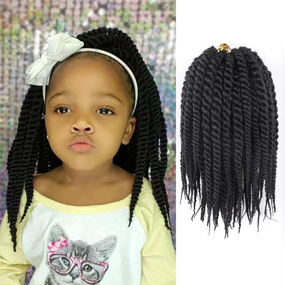 Pack‎ of 7 Senegalese Jumbo Havana Twist Kinky Hair Crochet for Women 10 inch